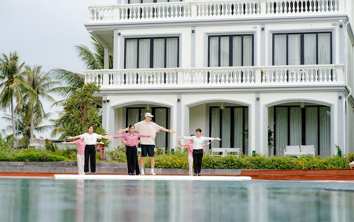 Tourist enjoying a cultural Vespa tour